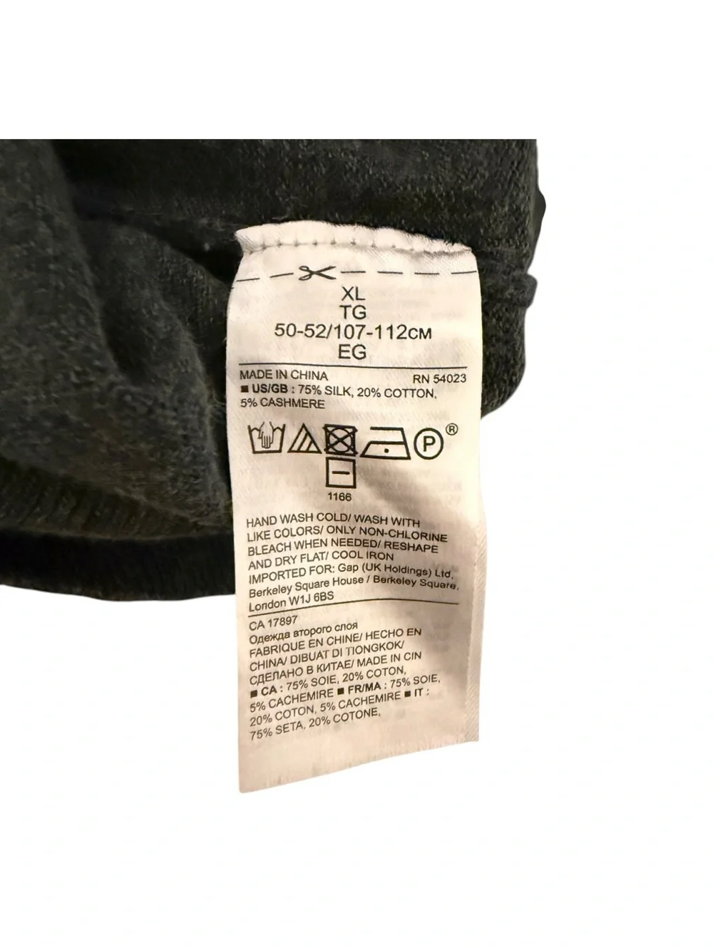 Banana Republic Luxery Blend Silk Cotton Cashmere V-Neck Sweater Men’s XL Green